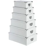 5five simply smart 5five - 6 Schachteln Weiß metallecken