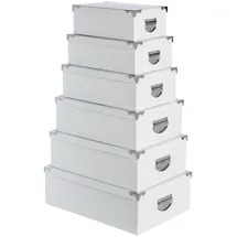 5five simply smart 5five - 6 Schachteln Weiß metallecken