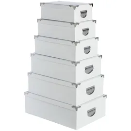 5five simply smart 5five - 6 Schachteln Weiß metallecken