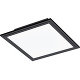 Eglo LED Panel Salobrena 1, quadratische Deckenlampe, Deckenleuchte aus Kunststoff in Weiß und Metall in Schwarz, Aufbauleuchte für Büro, Flur und Küche, neutralweiß, 30x30 cm