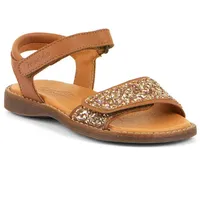 froddo® Lore Sparkle Sandale Sommerschuh, Klettschuh, Sandalette, mit zwei Klettverschlüsse braun 30 EU