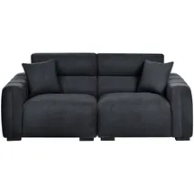Beliani Sofa 3-Sitzer Fauskan Stoff Schwarz