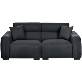 Beliani Sofa 3-Sitzer Fauskan Stoff Schwarz