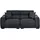Beliani Sofa 3-Sitzer Fauskan Stoff Schwarz