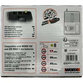 Worx WA3867 Ladestation für PowerShare Akkus bis 6,0 Ah