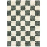 RugVista Chessie Teppich - Grün/Naturweiß Teppich 140x200 Moderner Teppich