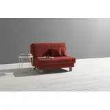 Ell + Ell »Enny Faltsofa«, Liegefläche Breite 120 oder 140 cm, Liegehöhe 45 cm, Füße alufarben, bei Breite 140 cm Rückenlehne wahlweise mit Relaxfunktion rot, B:125cm T:100cm, Sofas, Schlafsofa,