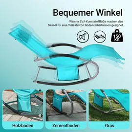 SoBuy Sonnenliege 2 Personen Gartenliege bis 150kg, Türkis
