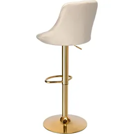 OEM Cydro Gold Beige Velvet Barhocker 0 x 0 cm Beige/Gold