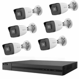 HiLook IK-6288BH-MH/P IK-6288BH-MH/P LAN IP-Überwachungskamera-Set 8-Kanal mit 6 Kameras 3840 x 216