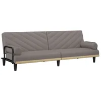 VidaXL Schlafsofa mit Armlehnen Taupe Stoff