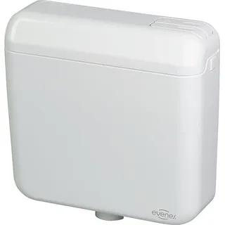 Evenes WC Aufputz Spülkasten mit 2-Mengen weiss tiefhängend 420x390x135 mm WC