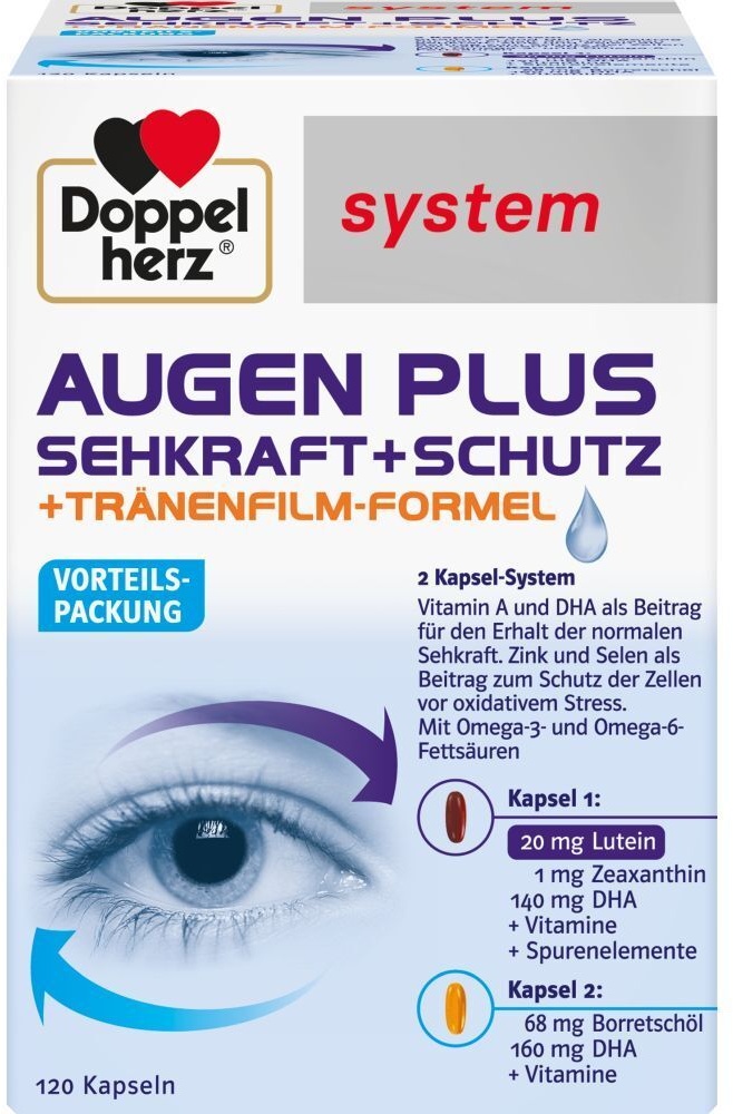 Doppelherz® system Augen Plus Sehkraft + Schutz Kapseln 120 St 120 St Kapseln