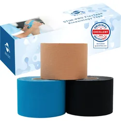 axion Kinesiologie Tapes 3er Set - in Blau. Beige. Schwarz bunt 50-74cm 0-12M