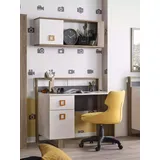 xl moebel gmbh Kinderzimmer Garnitur Kinderbett Kindermöbel Bett Holz Grau Set 6tlg