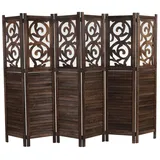 Mendler Paravent Istanbul, Raumteiler Trennwand Sichtschutz, Ornamente ~ 170x240cm, braun