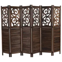 Mendler Paravent Istanbul, Raumteiler Trennwand Sichtschutz, Ornamente ~ 170x240cm, braun