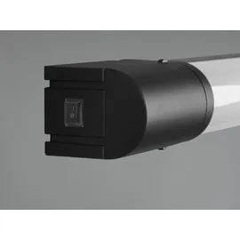 Trio LED Wandlampen Bad 2er Set mit Steckdose & Schalter Schwarz 79cm