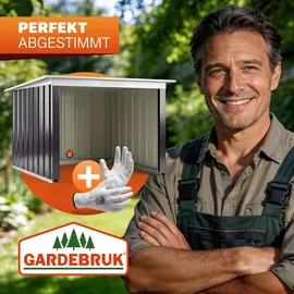 Gardebruk Mähroboter-Garage Pultdach Metall 89x90x54cm