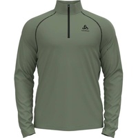 Odlo Herren Pullover Mid layer 1/2 zip RIGI, matte green, L