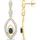 vira jewels Ohrhänger Silber 925 zweifarbig 40mm lang mit 2x Saphir und 80x Weiß-Topas gelb