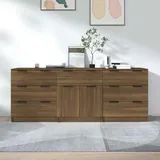 vidaXL Sideboard Braun Eiche-Optik Holzwerkstoff