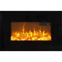 WM9334 Elektrischer Wandkamin mit Fernbedienung in Schwarz, 66 cm