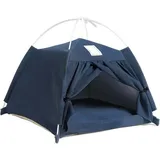 Hunde- und Katzenbett, Haustier-Schlafzelt, abnehmbares Indoor-Zelt aus Baumwolle und Leinen für Katzen, Hunde und kleine bis mittelgroße Haustiere –