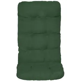 Beautissu Hochlehner Auflage 120 x 50 x 8 cm dunkelgrün 2-tlg.