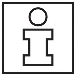 Aufkleber I Türschild Piktogramm Infopoint, Folie, selbstklebend, 150x150mm