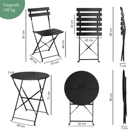Kesser Bistroset 3-tlg. Schwarz