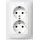 Simon Schuko Doppelsteckdose Serie Simon 10, 250 V, 10 A, weiß