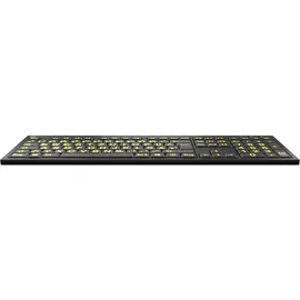 LogicKeyboard XL Print PC Slim Line NERO DE Kabelgebunden), Tastatur, Gelb