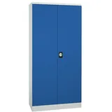 Gürkan Stahlschrank blau mit Flügeltüren blau, 92x195x42 cm
