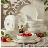 konsimo® VICTO Tafelservice 18-tlg. beige/braun