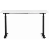 Kare Design Schreibtisch Office höhenverstellbar 120x70cm, Elektrisch höhenverstellbarer Schreibtisch mit Doppelmotor, Stufenlos höhenverstellbares Tischgestell inkl. Tischplatte, Steh-Sitz Pult