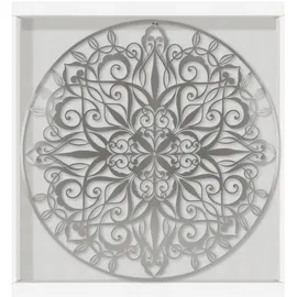 Art for the home Wandbild ART FOR THE HOME "Mandala Rund", silber (farbe bild(er): silber), B:80cm H:80cm T:1,2cm Ø:1,2cm, Metall, Bilder, Luxus Metal Art Wanddeko