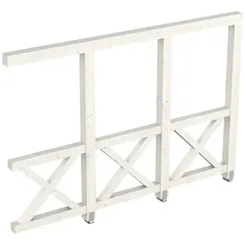 SKANHOLZ Andreaskreuz Seitenwand 305 x 210 cm weiß