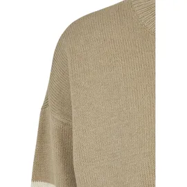 URBAN CLASSICS Striped Knit Pullover Wet Sand / Sand S