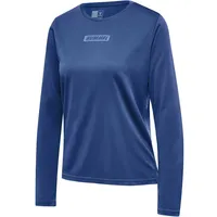 Hummel hmlTE TOLA Mesh langarm Fitnesshirt Damen insignia blue