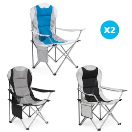 Mondeer Campingstuhl 2er Set Blau