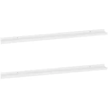 vidaXL Wandregal 115 x 9 x 3 cm Hochglanz-Weiß