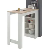 Stolkom Bega Bartisch 115x103x50cm weiß/Sonoma Sägerau