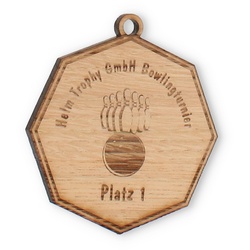 Holzmedaille Gerd Eiche Vollholz in Größe 8,0cm