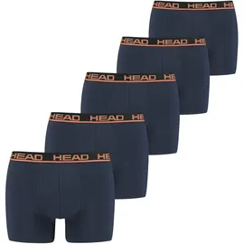 Head Herren Boxershorts, 5er Pack Boxer Trunks ECOM, Stretch Cotton Dunkelblau XL