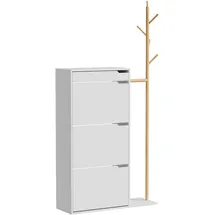 Vicco Ivo 90 x 181,5 x 30 cm mit 3 Fächern, 1 Schublade weiß