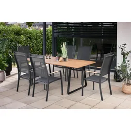 Primaster Gartenstuhl Rimini stapelbar 58 x 60 x 84 cm grau