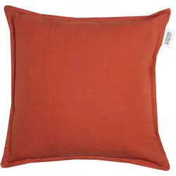Kissenbezug "Lino", rot, B:38cm L:38cm, Leinen, Baumwolle, Leinen, Baumwolle, SCHÖNER WOHNEN-KOLLEKTION, Kissenbezüge, aus hochwertigem, natürlichem Materialmix