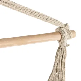 casa.pro XXL Hängesessel Grau Textil, Holz, 1-Sitzer, 185x140x125 cm Gartenmöbel, Hängesessel