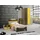 JV Möbel Modernes Set Bett, Nachttisch Kleiderschrank Gelb Braun Design Kinderzimmer, Möbel